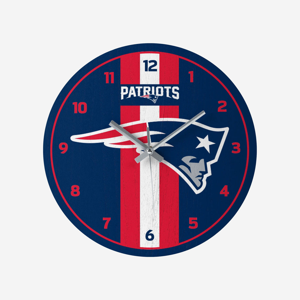 New England Patriots Team Stripe Clock FOCO