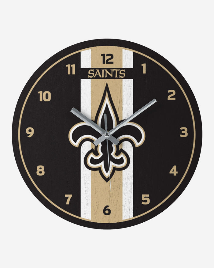 New Orleans Saints Team Stripe Clock FOCO - FOCO.com