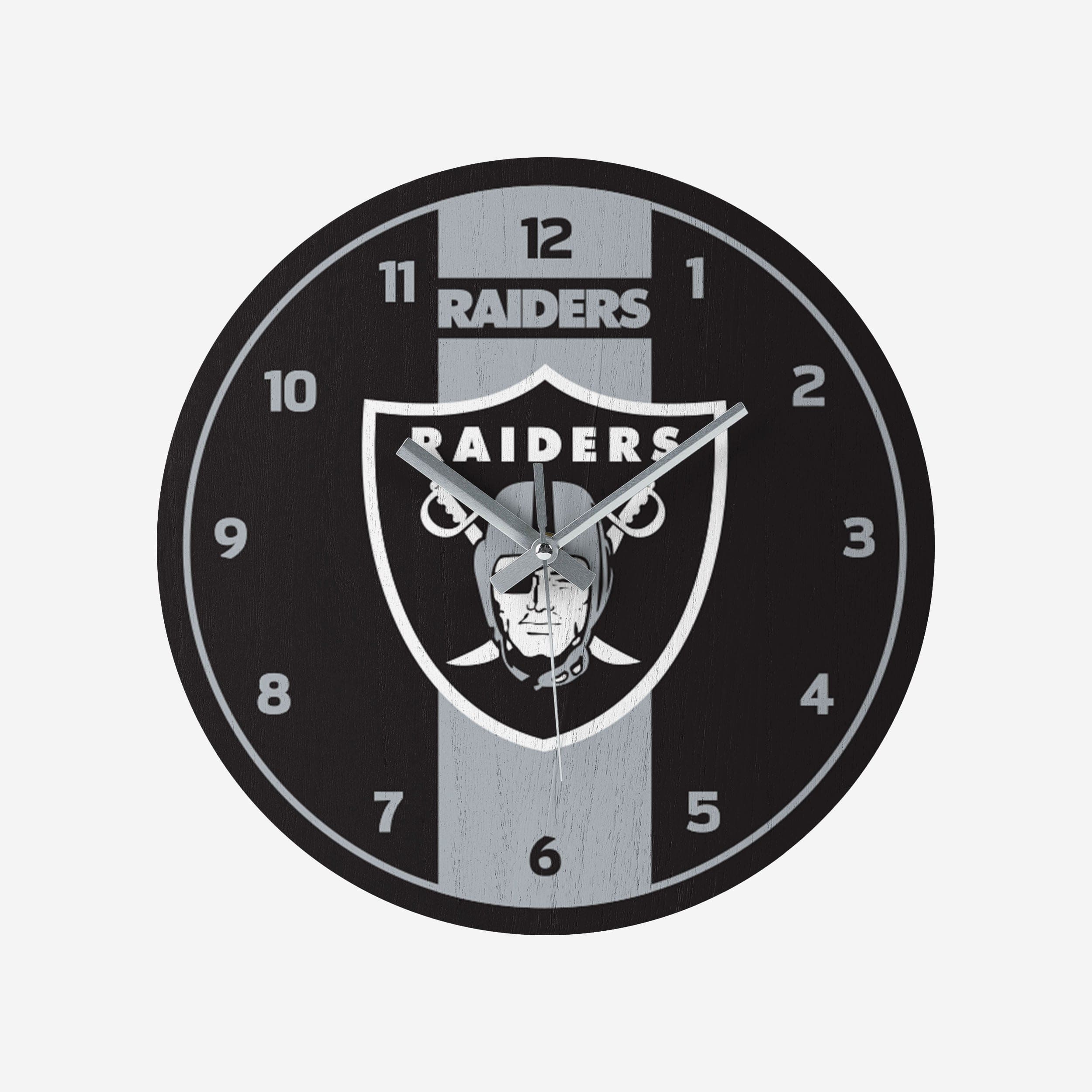 Las Vegas Raiders Team Stripe Clock FOCO