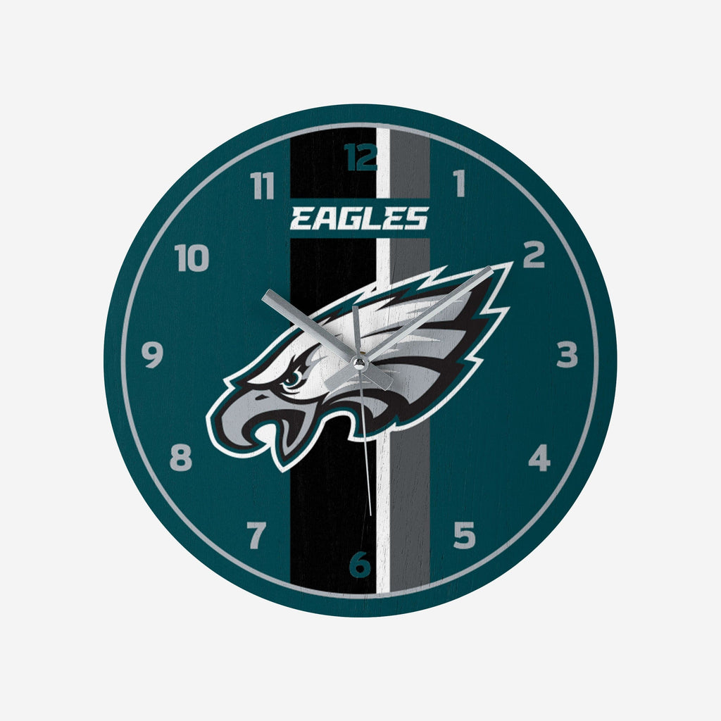 Philadelphia Eagles Team Stripe Clock FOCO - FOCO.com