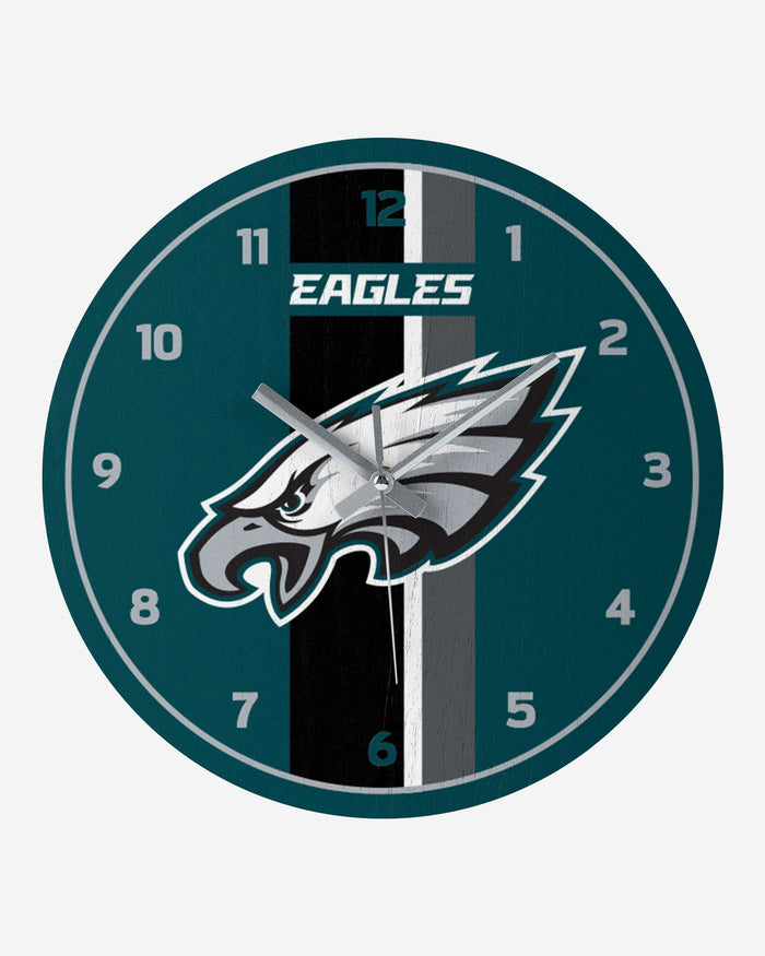 Philadelphia Eagles Team Stripe Clock FOCO - FOCO.com