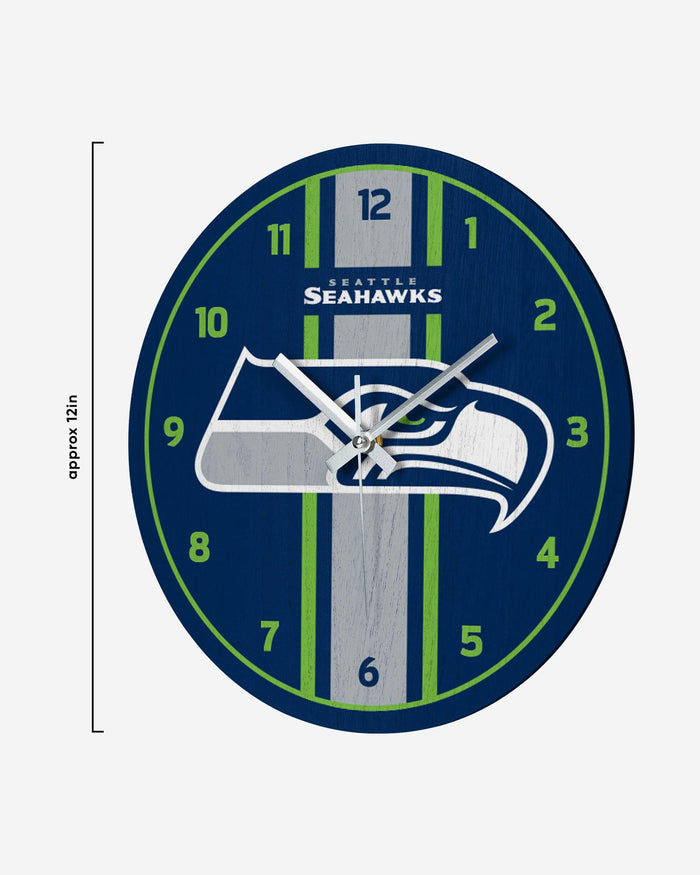 Seattle Seahawks Team Stripe Clock FOCO - FOCO.com