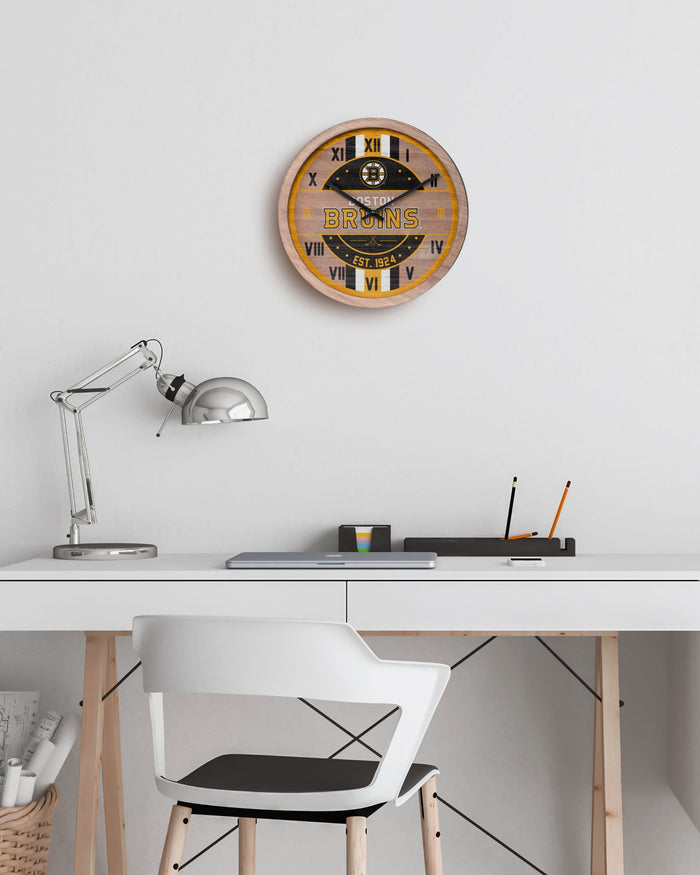 Boston Bruins Barrel Wall Clock FOCO - FOCO.com