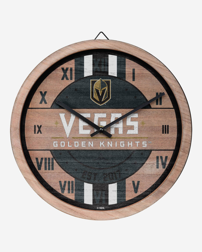 Vegas Golden Knights Barrel Wall Clock FOCO - FOCO.com
