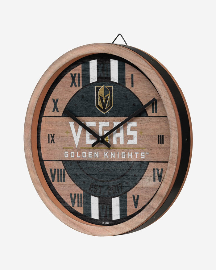 Vegas Golden Knights Barrel Wall Clock FOCO - FOCO.com