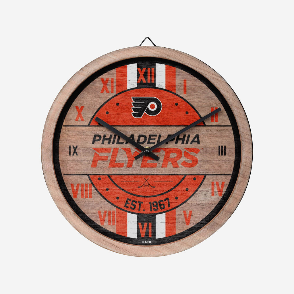 Philadelphia Flyers Barrel Wall Clock FOCO - FOCO.com