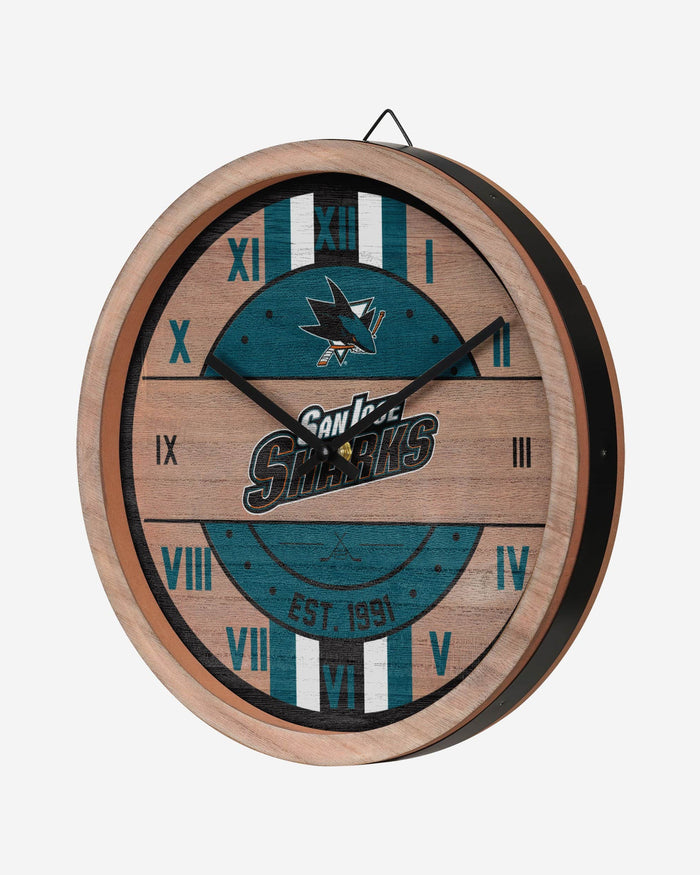 San Jose Sharks Barrel Wall Clock FOCO - FOCO.com