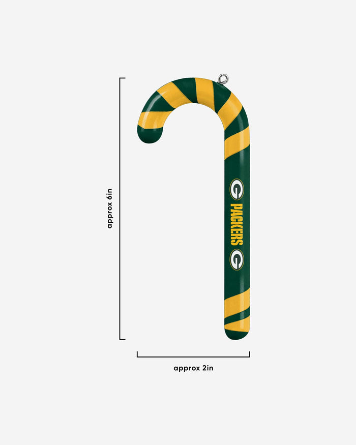 Green Bay Packers 12 Pack Candy Cane Ornament Set FOCO - FOCO.com