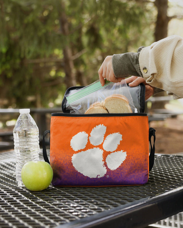 Clemson Tigers Big Logo Gradient 6 Pack Cooler FOCO - FOCO.com