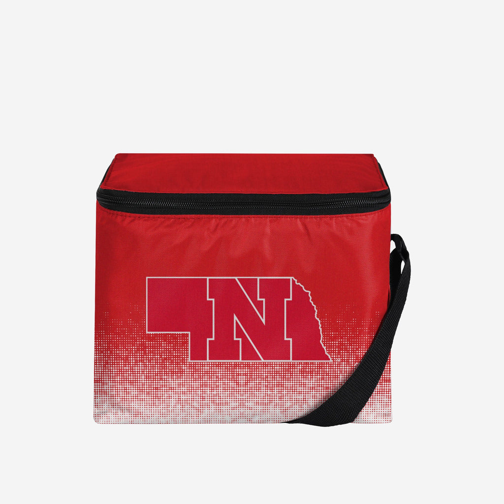 Nebraska Cornhuskers Big Logo Gradient 6 Pack Cooler FOCO - FOCO.com