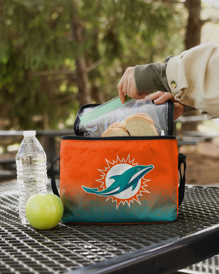 Miami Dolphins Big Logo Gradient 6 Pack Cooler FOCO - FOCO.com