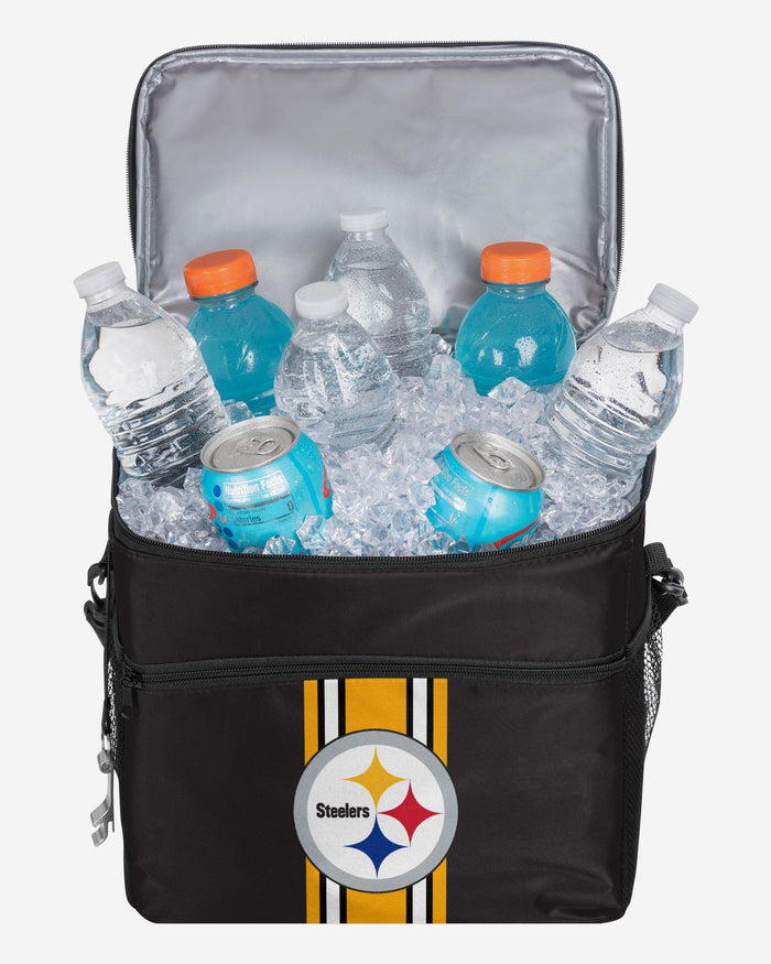 Pittsburgh Steelers Team Stripe Tailgate 24 Pack Cooler FOCO - FOCO.com