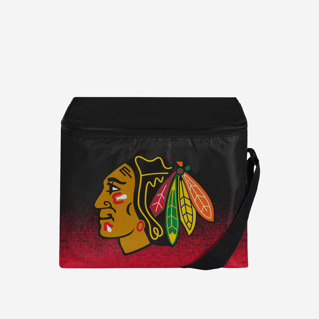 Chicago Blackhawks Gradient Big Logo Gradient 6 Pack Cooler FOCO - FOCO.com
