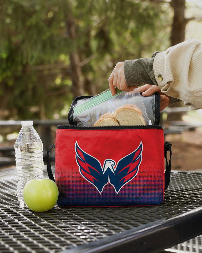Washington Capitals Gradient Big Logo Gradient 6 Pack Cooler FOCO - FOCO.com