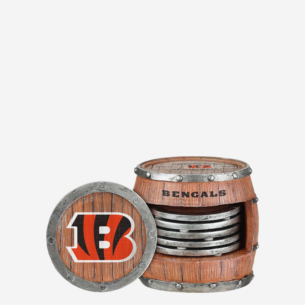 Cincinnati Bengals 5 Pack Barrel Coaster Set FOCO - FOCO.com