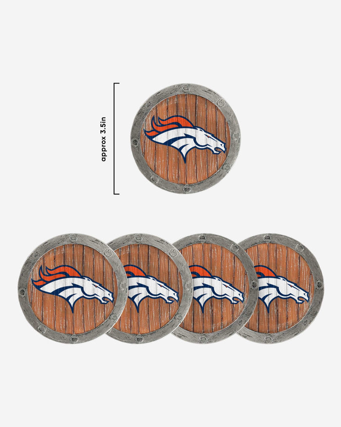 Denver Broncos 5 Pack Barrel Coaster Set FOCO - FOCO.com
