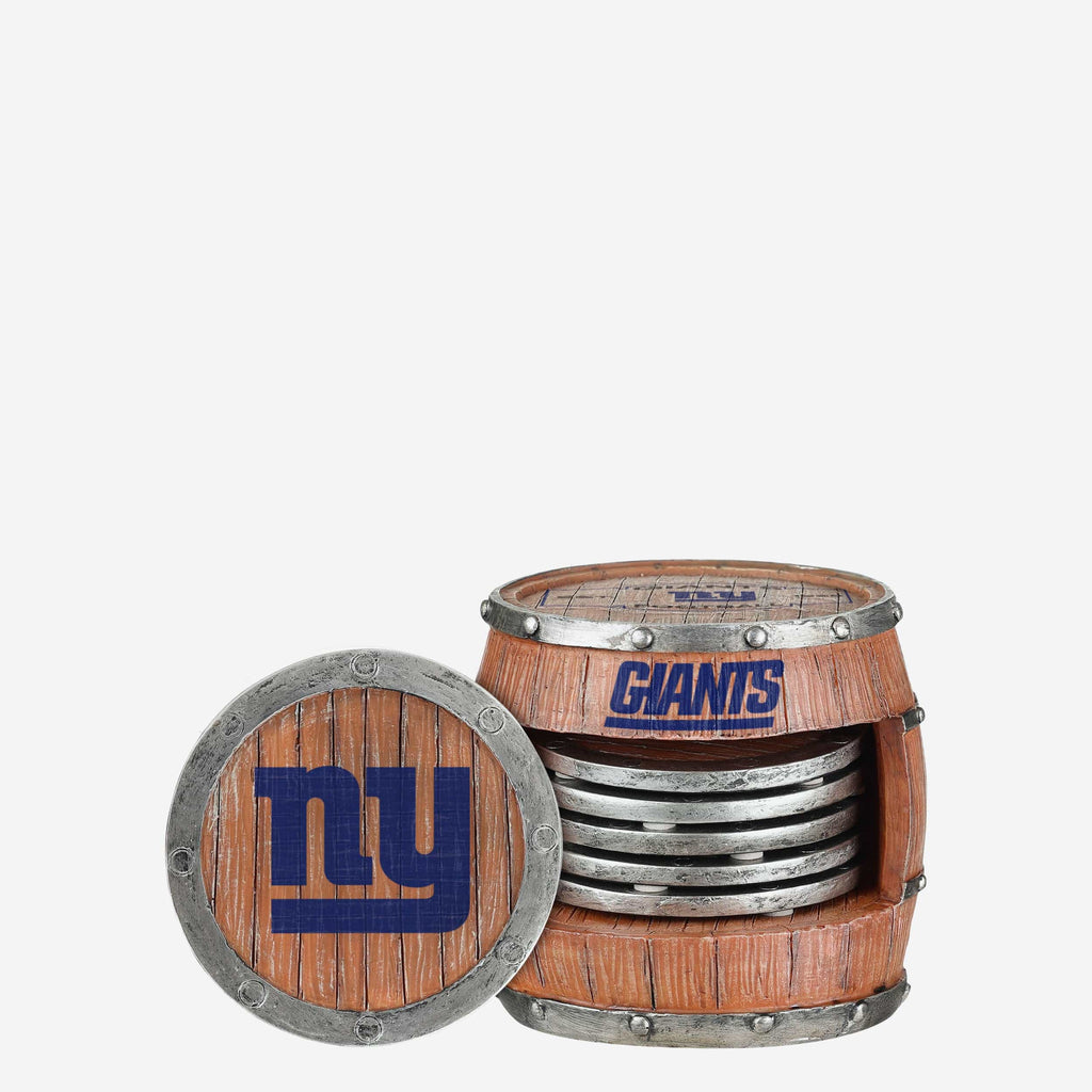 New York Giants 5 Pack Barrel Coaster Set FOCO - FOCO.com