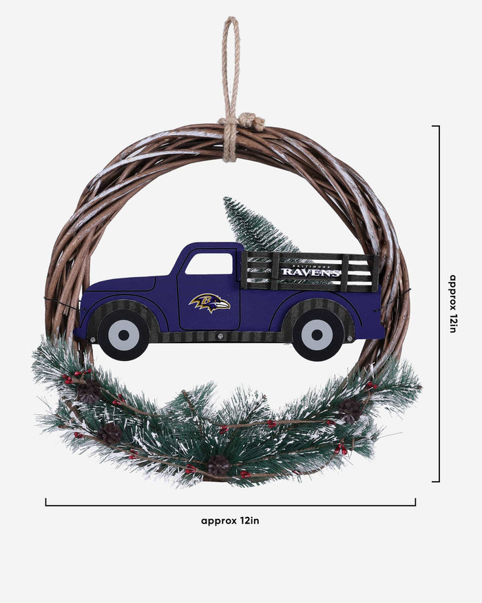 Baltimore Ravens Wreath With Truck FOCO - FOCO.com