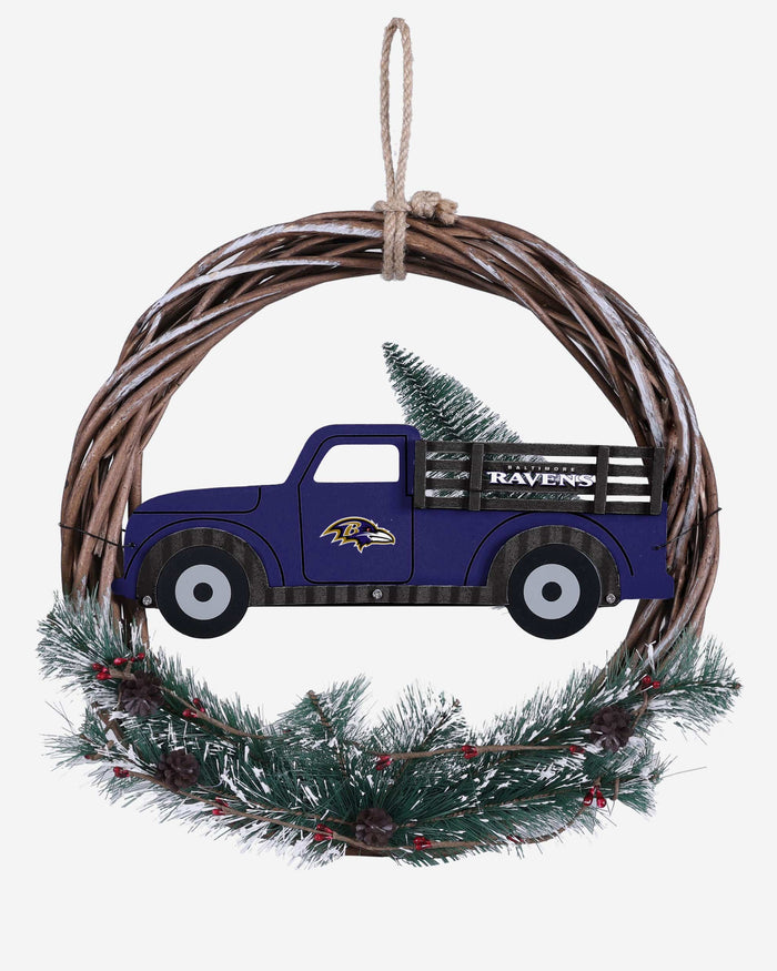 Baltimore Ravens Wreath With Truck FOCO - FOCO.com