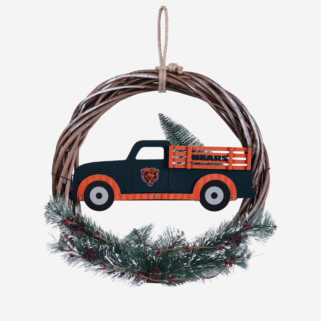 Chicago Bears Wreath With Truck FOCO - FOCO.com