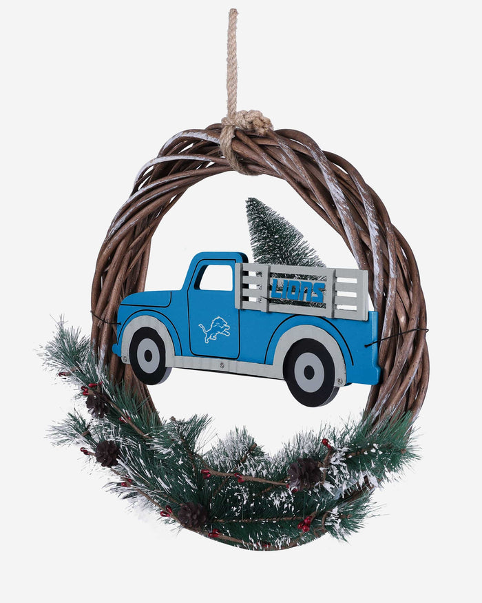 Detroit Lions Wreath With Truck FOCO - FOCO.com