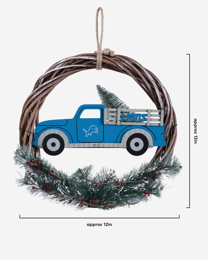 Detroit Lions Wreath With Truck FOCO - FOCO.com