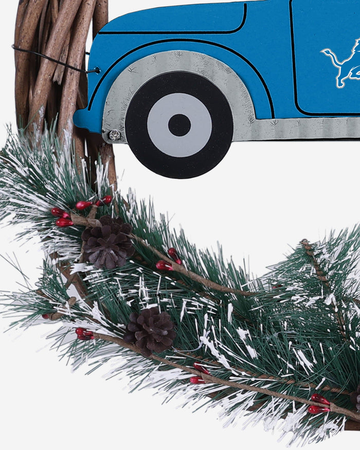 Detroit Lions Wreath With Truck FOCO - FOCO.com