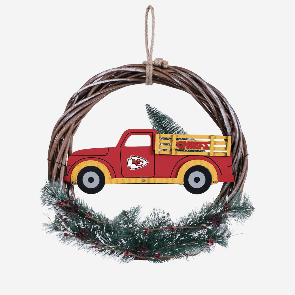 Kansas City Chiefs Wreath With Truck FOCO - FOCO.com
