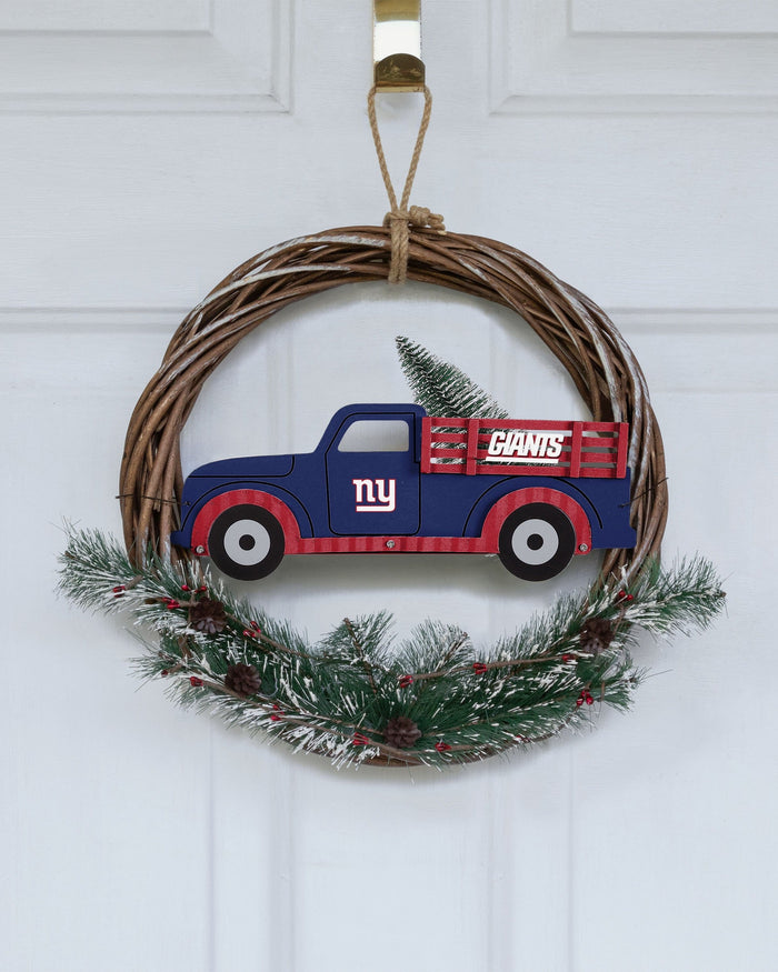 New York Giants Wreath With Truck FOCO - FOCO.com