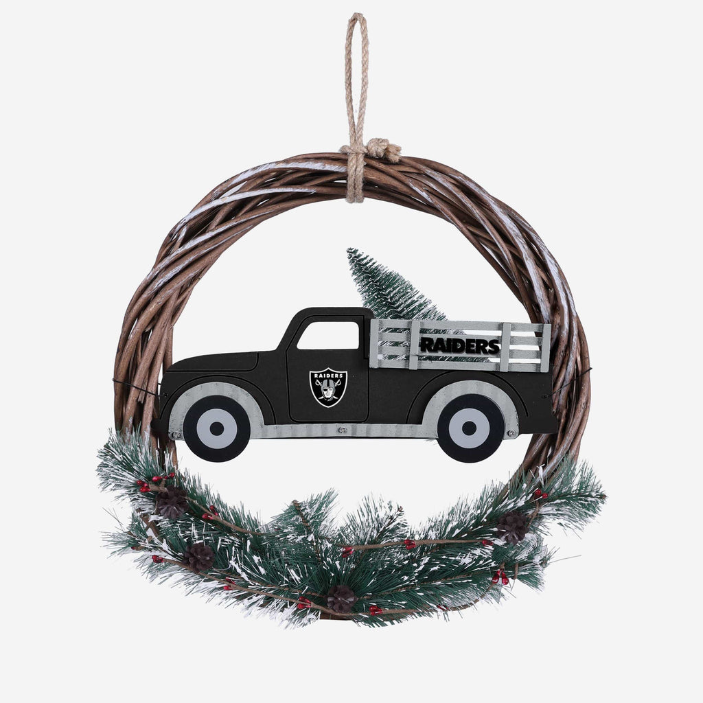 Las Vegas Raiders Wreath With Truck FOCO - FOCO.com