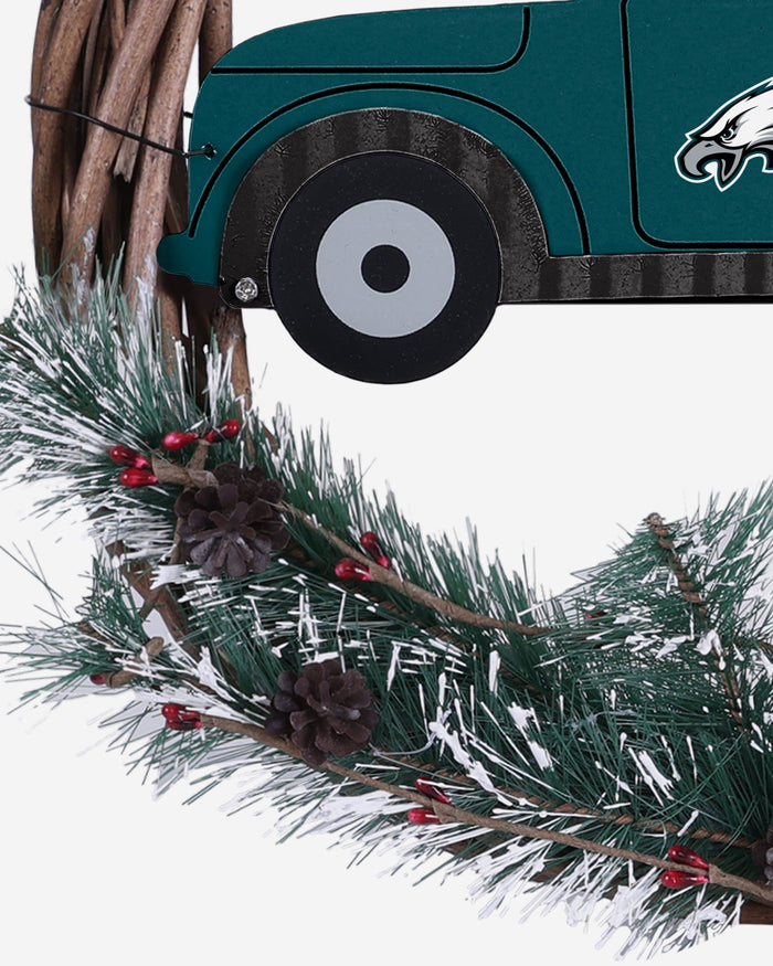 Philadelphia Eagles Wreath With Truck FOCO - FOCO.com