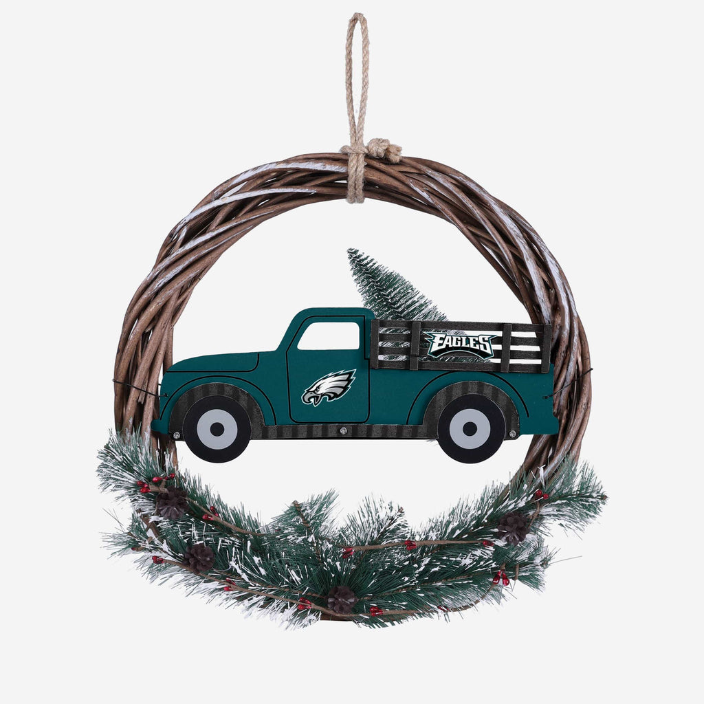 Philadelphia Eagles Wreath With Truck FOCO - FOCO.com