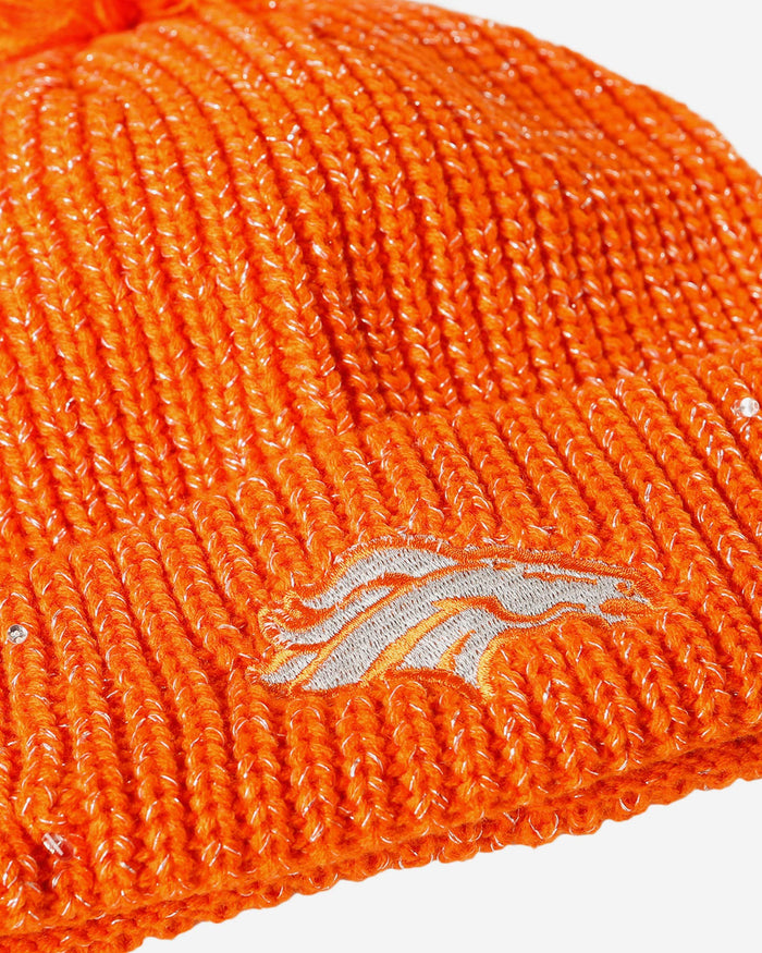 Denver Broncos Womens Glitter Knit Cold Weather Set FOCO - FOCO.com