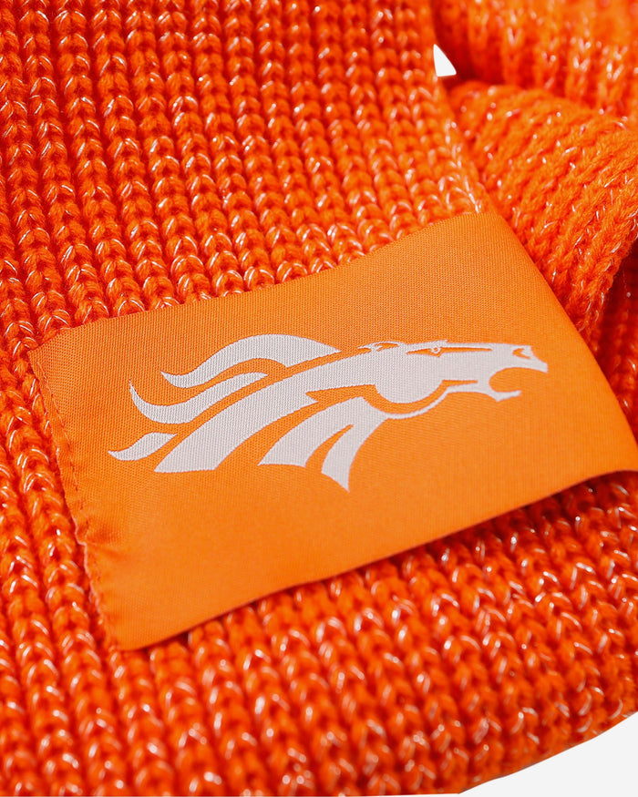 Denver Broncos Womens Glitter Knit Cold Weather Set FOCO - FOCO.com