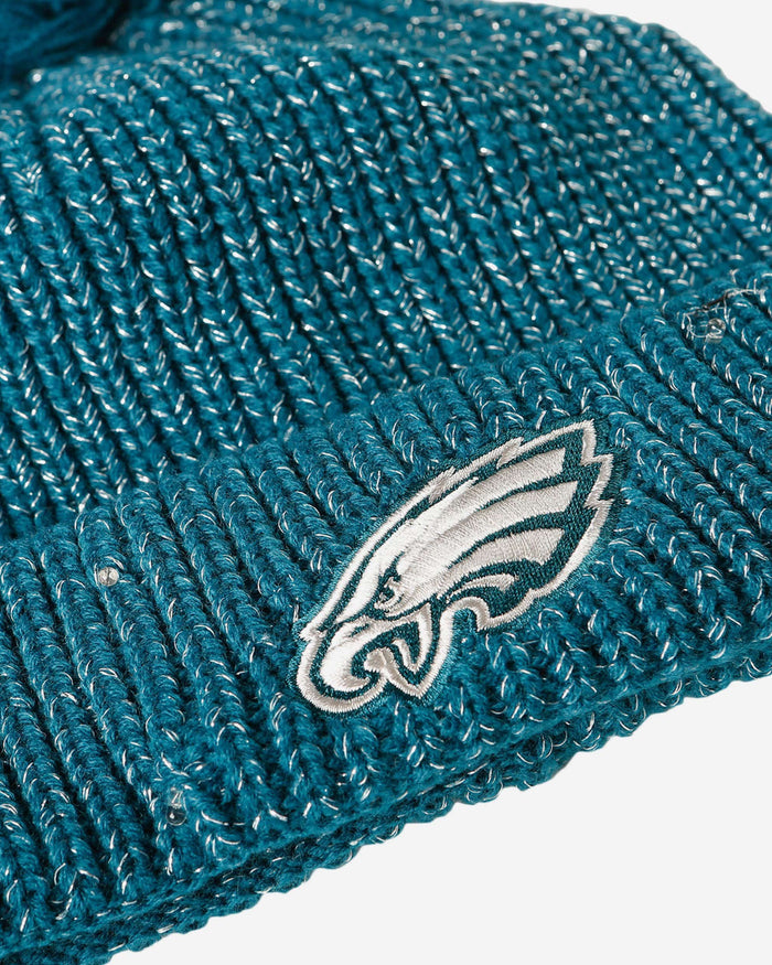 Philadelphia Eagles Womens Glitter Knit Cold Weather Set FOCO - FOCO.com
