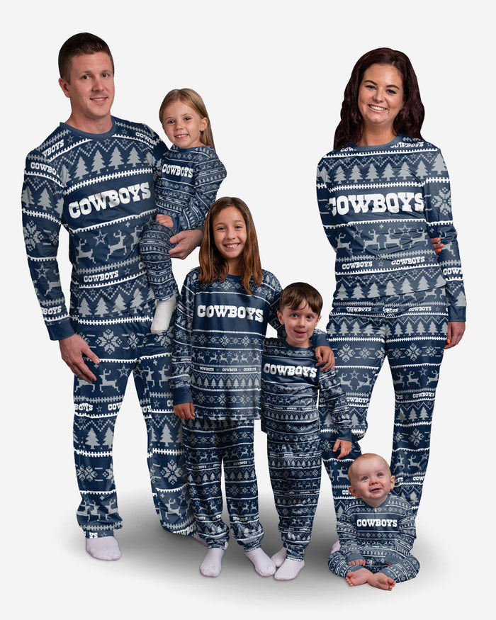 Dallas Cowboys Youth Family Holiday Pajamas FOCO - FOCO.com