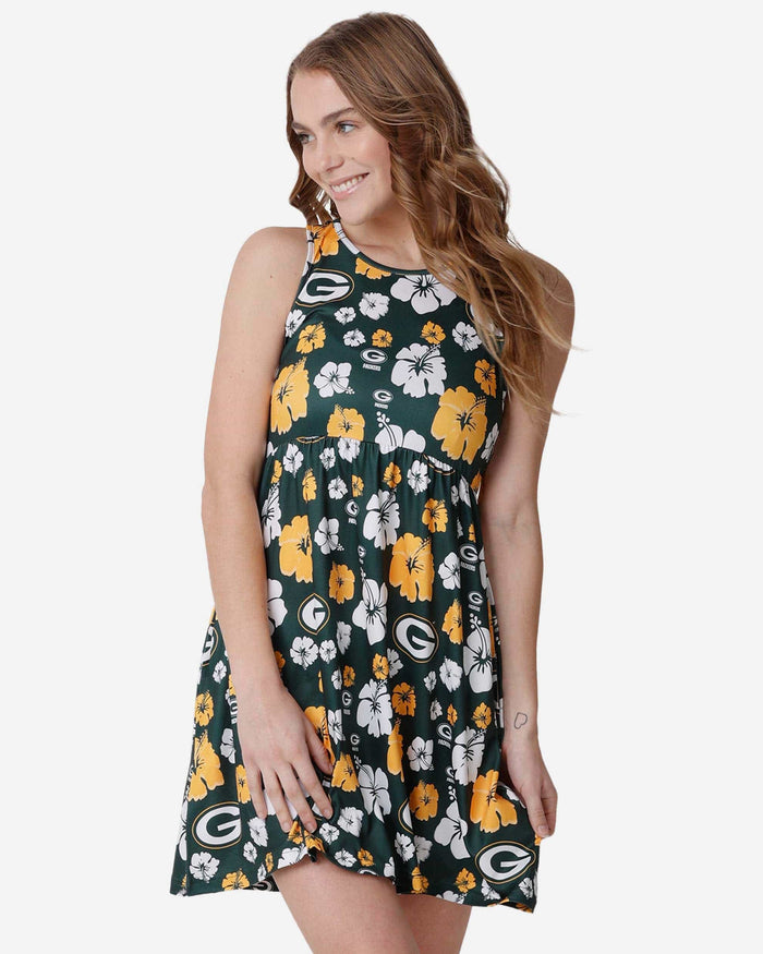 Green Bay Packers Womens Fan Favorite Floral Sundress FOCO Green Bay Packers Womens Fan Favorite Floral Sundress FOCO