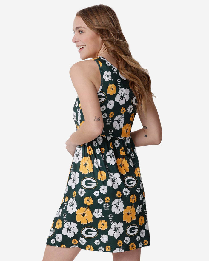 Green Bay Packers Womens Fan Favorite Floral Sundress FOCO Green Bay Packers Womens Fan Favorite Floral Sundress FOCO
