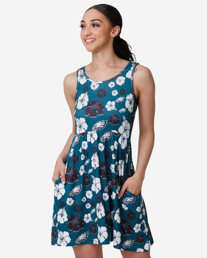 Philadelphia Eagles Womens Fan Favorite Floral Sundress FOCO Philadelphia Eagles Womens Fan Favorite Floral Sundress FOCO