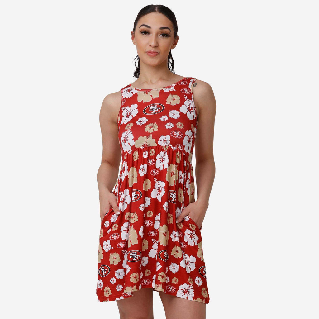 San Francisco 49ers Womens Fan Favorite Floral Sundress FOCO S - FOCO.com