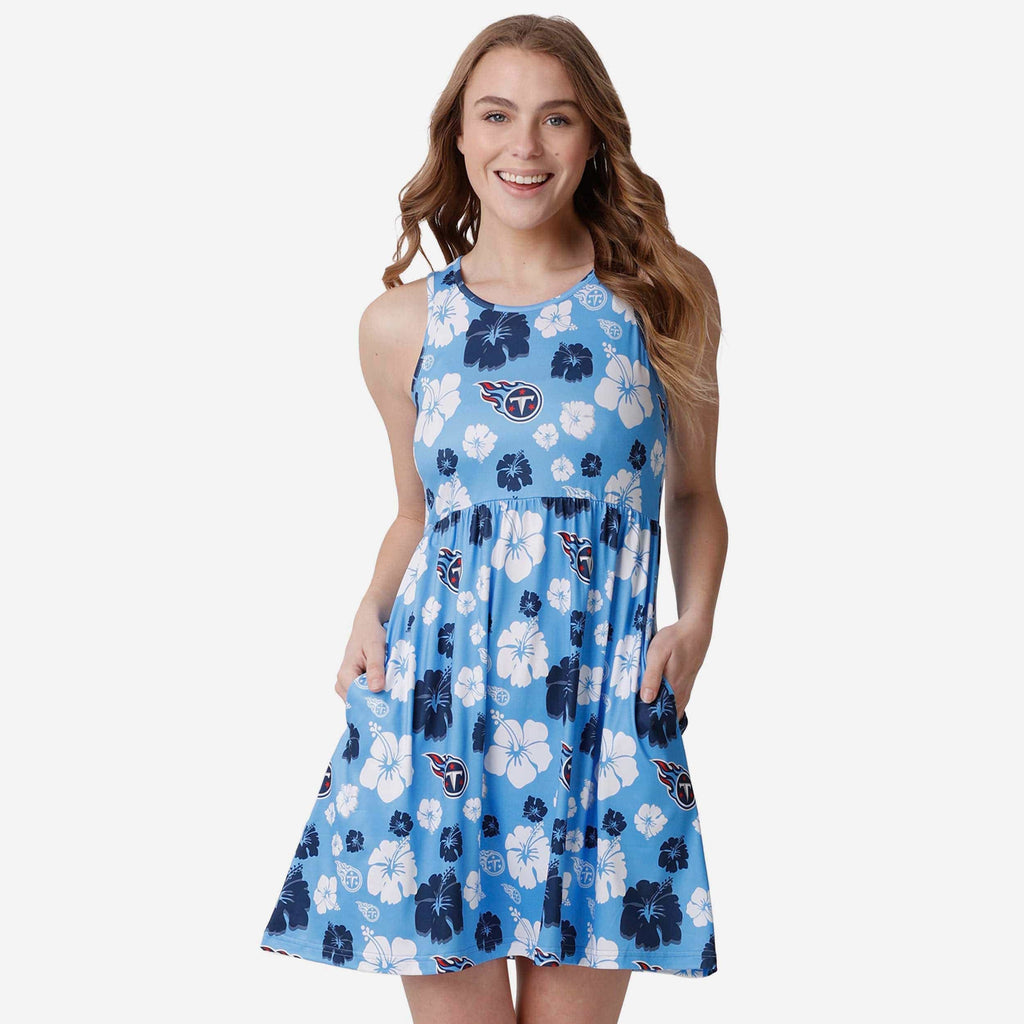 Tennessee Titans Womens Fan Favorite Floral Sundress FOCO S - FOCO.com