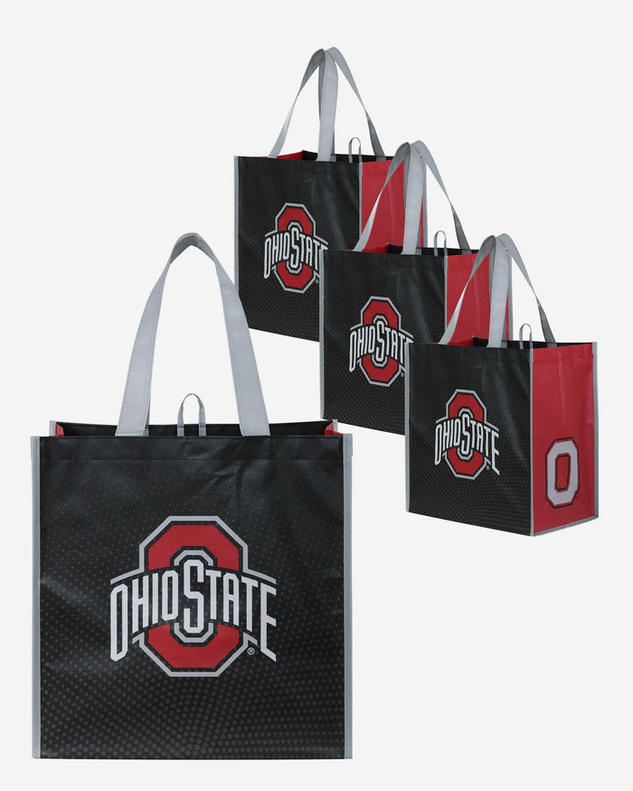 Ohio State Buckeyes 4 Pack Reusable Shopping Bag FOCO - FOCO.com