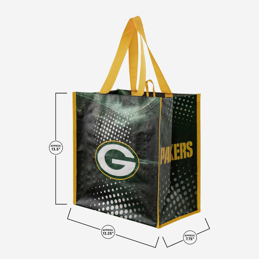 Green Bay Packers 4 Pack Reusable Shopping Bags FOCO