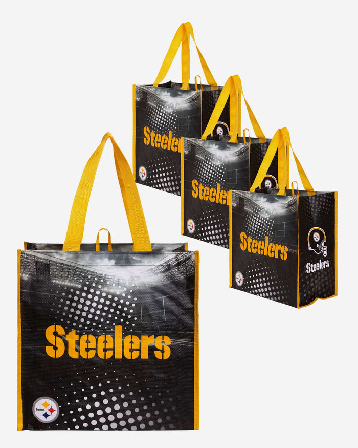 Pittsburgh Steelers 4 Pack Reusable Shopping Bags FOCO - FOCO.com