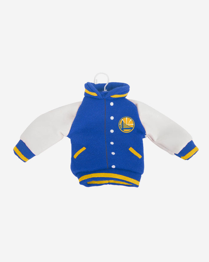 Golden State Warriors Fabric Varsity Jacket Ornament FOCO - FOCO.com