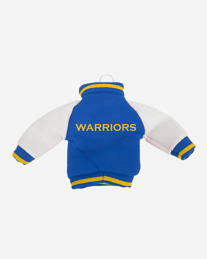 Golden State Warriors Fabric Varsity Jacket Ornament FOCO - FOCO.com