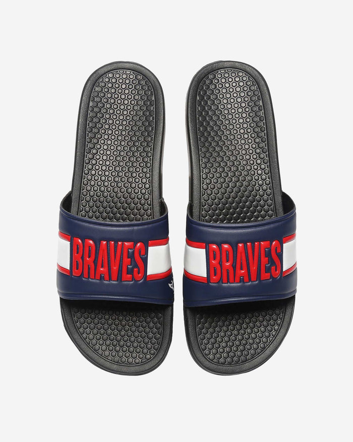 Atlanta Braves Raised Wordmark Slide FOCO S - FOCO.com
