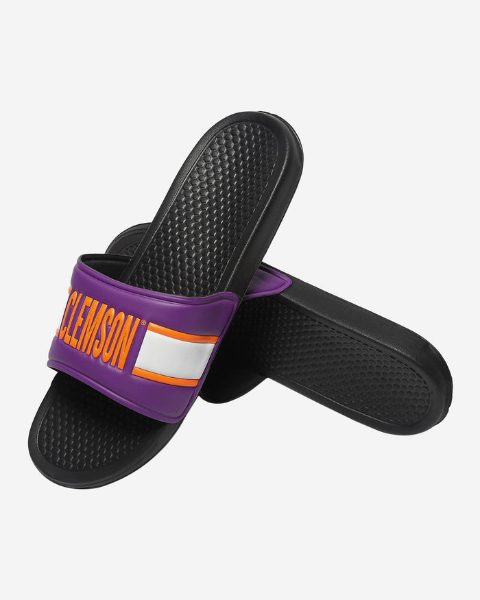 Clemson Tigers Raised Wordmark Slide FOCO - FOCO.com