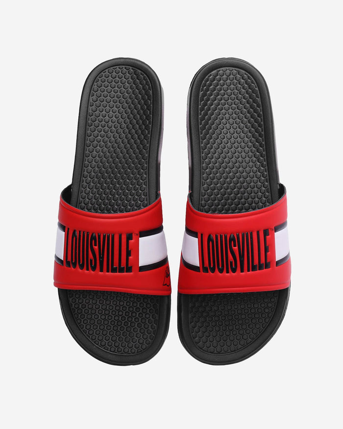 Louisville Cardinals Raised Wordmark Slide FOCO S - FOCO.com