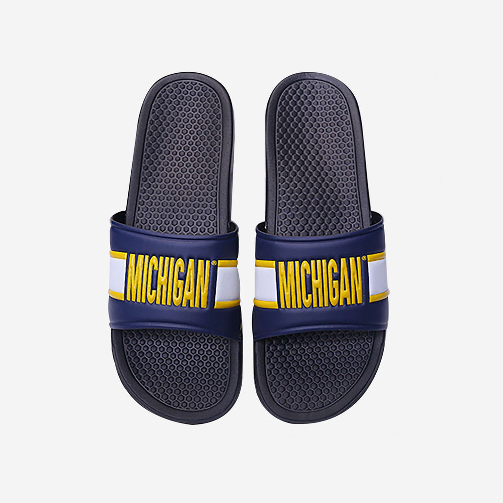 Michigan Wolverines Raised Wordmark Slide FOCO S - FOCO.com